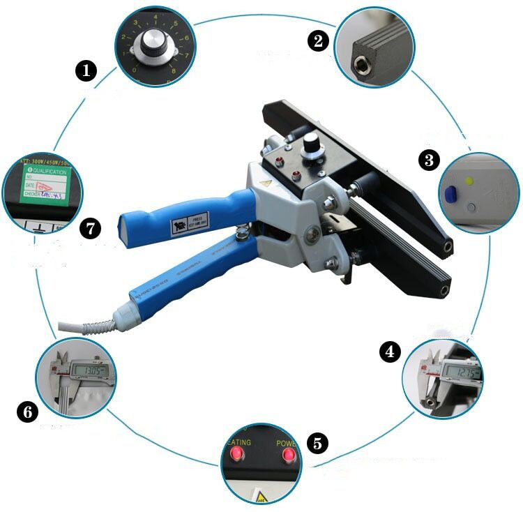 16 ইঞ্চি তাপ Crimp সিলার ব্যাগ Crimper হাত ধরে রাখা সিলার তাপমাত্রা নিয়ন্ত্রক জন্য Mylar অ্যালুমিনিয়াম ফয়েল Kraft ব্যাগ