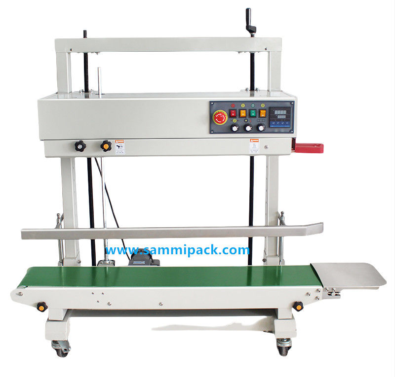 FRD-1200V ইলেকট্রিক সেমি অটোমেটিক তাপ সিলার মেশিন জন্য ক্রমাগত উল্লম্ব প্লাস্টিকের ব্যাগ সিলিং জন্য পানীয় ব্যাগ কাঠ