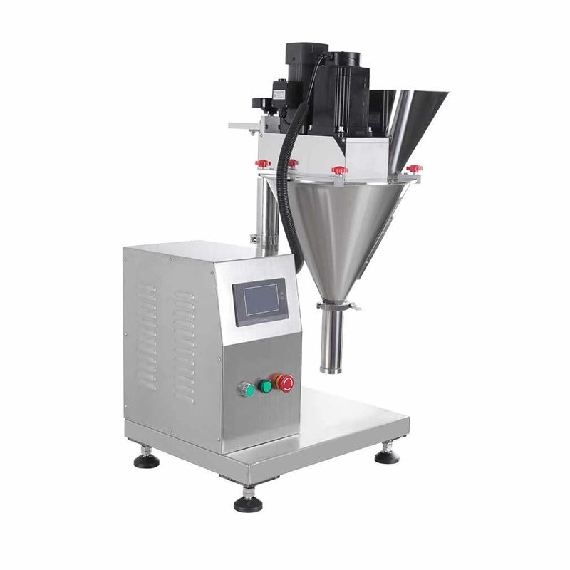 বৈদ্যুতিক চালিত আধা স্বয়ংক্রিয় পাউডার ফিলিং মেশিন বোতল ব্যাগ দুধ প্রসাধনী ওজন করার জন্য ডোজ করার জন্য অগার ফিলার