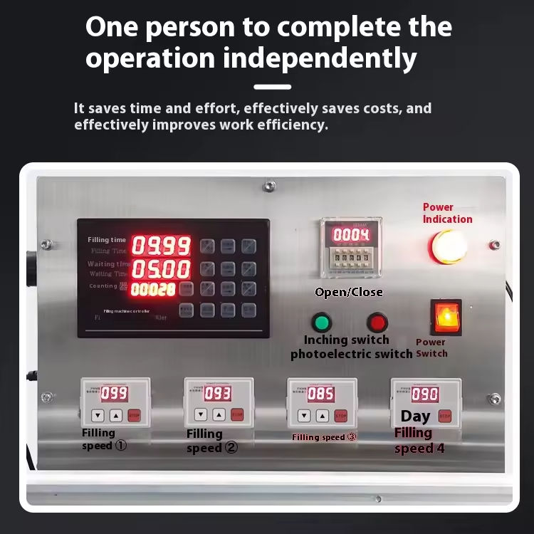 স্বয়ংক্রিয় চার মাথা চৌম্বকীয় পাম্প তরল ভরাট মেশিন ছোট স্কেল গ্লাসের জন্য পিইটি ফলের রস পানীয় দুধের বোতল ছোট ভরাট