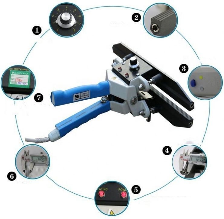 হ্যান্ড ক্ল্যাম্প প্লাস্টিক ব্যাগ সিলিং মেশিন পোর্টেবল সিলার অ্যালুমিনিয়াম ফয়েল ব্যাগ সিলিং মেশিন FKR-400