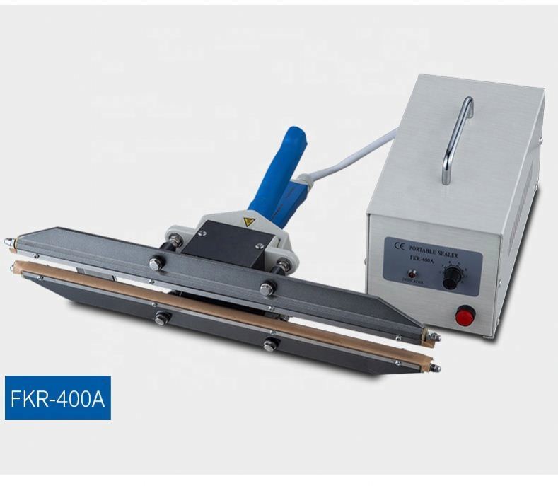 সর্বশেষতম সিলিং মেশিন প্লাস্টিক-ফিল্ম পোর্টেবল FKR-400A হ্যান্ড-ক্ল্যাম্প টাইপ পলিথিন ব্যাগ সিলার