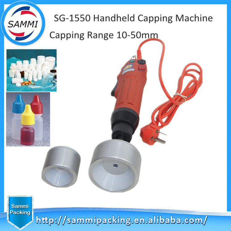 প্লাস্টিক কাঁচের বোতলগুলির জন্য পাইকারি বৈদ্যুতিক আধা-স্বয়ংক্রিয় শিশি ক্যাপিং মেশিন আকর্ষণীয় পণ্য চীন মোটর কোর