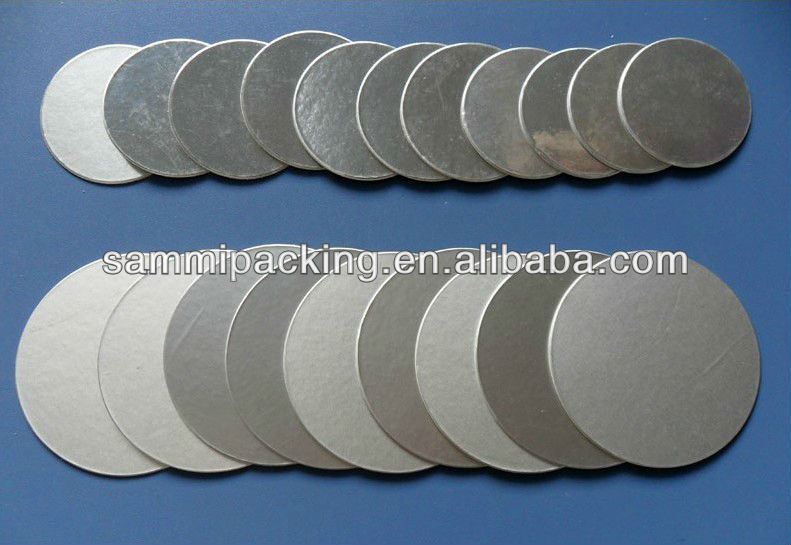 পিপি/পিইটি/পিই/গ্লাস বোতলের জন্য ভাল মানের তাপ প্রয়োগ অ্যালুমিনিয়াম ফয়েল সিলিং লাইনার রপ্তানি করুন