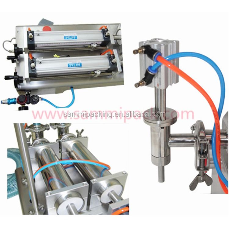 উচ্চ গতির বায়ুসংক্রান্ত তরল ভর্তি মেশিন, ডাবল হেড সানফ্লাওয়ার তেল ফিলার, তরল সাবান ভর্তি মেশিন