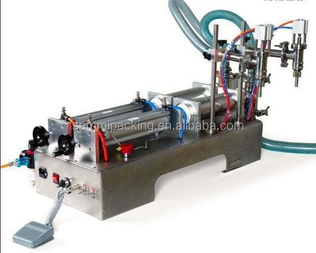 উচ্চ গতির বায়ুসংক্রান্ত তরল ভর্তি মেশিন, ডাবল হেড সানফ্লাওয়ার তেল ফিলার, তরল সাবান ভর্তি মেশিন