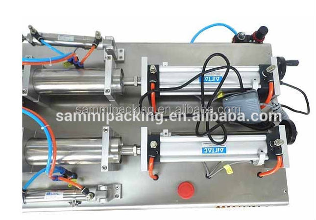 উচ্চ গতির বায়ুসংক্রান্ত তরল ভর্তি মেশিন, ডাবল হেড সানফ্লাওয়ার তেল ফিলার, তরল সাবান ভর্তি মেশিন