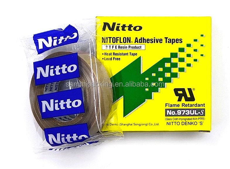 NITTO PTFE 973UL 13mm19mm Te Flon সিলিকন উচ্চ তাপমাত্রা তাপ প্রতিরোধী তাপ প্রতিরোধী সিলিং টেপ