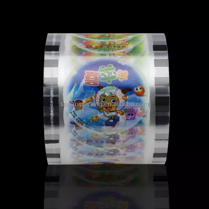 শীর্ষ বিক্রিত কাপ ফিল্ম সিলিং রোল ফিল্ম জন্য প্লাস্টিকের কাগজ কাপ জন্য রস দুধ চা পানীয়