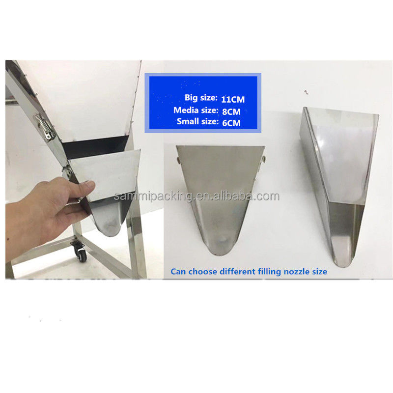 ফ্যাক্টরি প্রাইস মাল্টি-পারপাস পাউডার গ্রেইনস ওজন এবং ফিলিং মেশিন বিন টি ব্যাগ ফিলিং মেশিন উইথ বিগ হপার