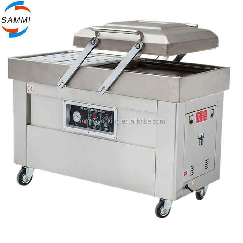 গরুর মাংসের জন্য মাল্টিফাংশন ডাবল চেম্বার ভ্যাকুয়াম প্যাকিং মেশিন বেকন চিকেন টোফু বাদাম সমুদ্রের খাবার