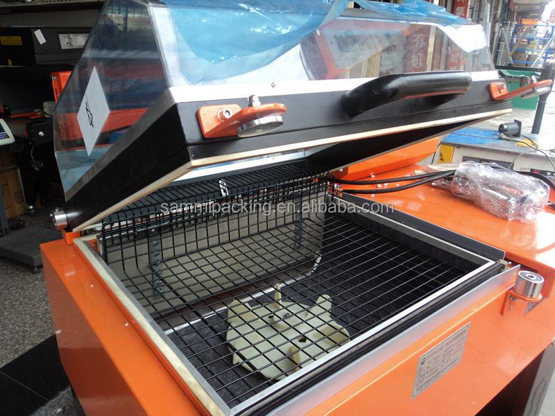 কারখানার দাম FM-5540 সঙ্কোচন মোড়ানো মেশিন / 2 ইন 1 ছোট বাক্স সঙ্কোচন মোড়ানো কাটিং মেশিন সঙ্কোচন র‍্যাপার কাঠের কেস প্যাকেজ