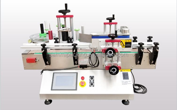 স্বয়ংক্রিয় টেবিলটপ রাউন্ড বোতল লেবেলিং মেশিন বিয়ার গ্লাস প্লাস্টিক বোতল ক্যান লেবেল আঠালো স্টিকার অ্যাপ্লিকেটর জার বোতল