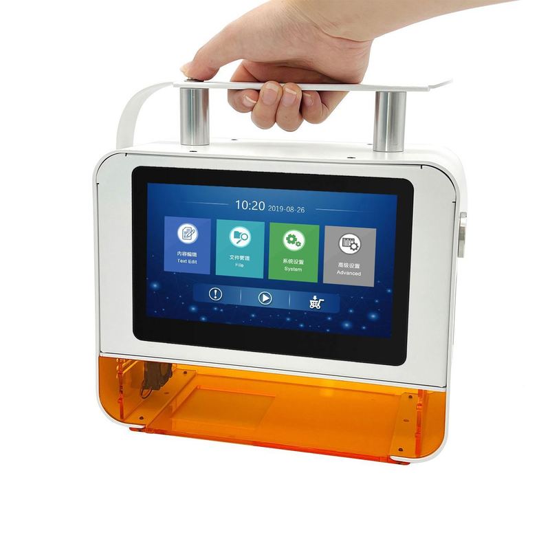 গ্যারান্টি ১০০% ভাল মানের পোর্টেবল ডেস্কটপ তারিখ লোগো কোড ইউভি লেজার প্রিন্টার ফাইবার লেজার মার্কিং মেশিন