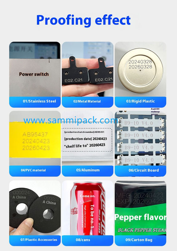 ধাতব যন্ত্রাংশের জন্য কম রক্ষণাবেক্ষণের ফাইবার লেজার খোদাইকারী স্পট আকার, কিউআর কোড / বারকোড সমর্থন