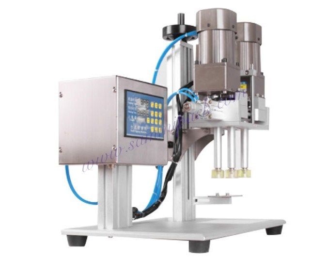 সেমি-অটোমেটিক বৈদ্যুতিক ডেস্কটপ পানীয় ক্যাপ ক্যাপিং মেশিন নতুন খাদ্য অটো স্ক্রু ক্যাপার ডিভাইস বোতল ক্যাপ ঢাকনা সিলিং মোটর