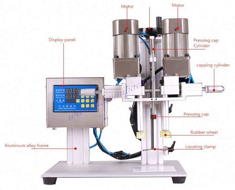সেমি-অটোমেটিক বৈদ্যুতিক ডেস্কটপ পানীয় ক্যাপ ক্যাপিং মেশিন নতুন খাদ্য অটো স্ক্রু ক্যাপার ডিভাইস বোতল ক্যাপ ঢাকনা সিলিং মোটর