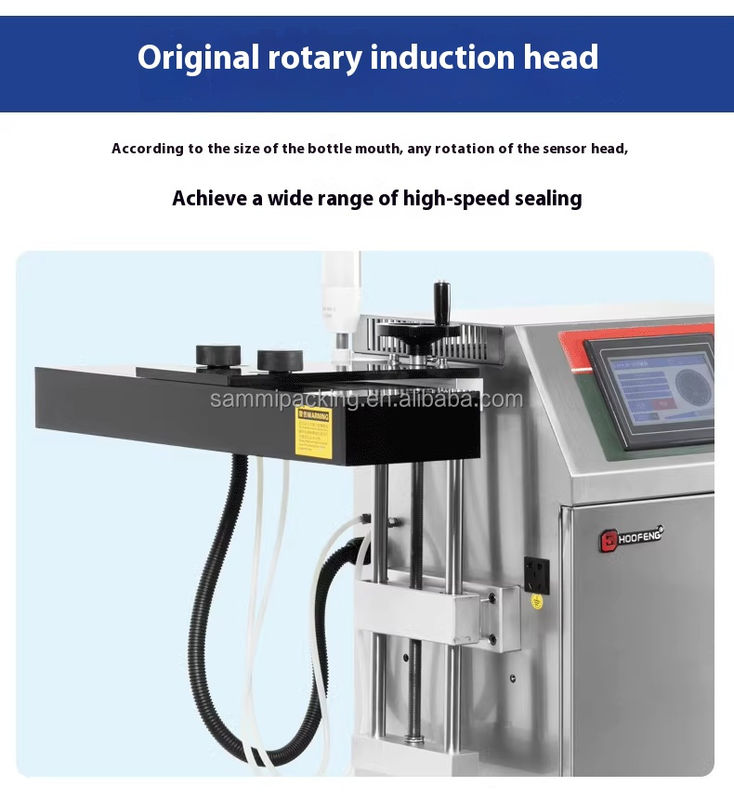 প্লাস্টিকের বোতলগুলির জন্য সম্পূর্ণ স্বয়ংক্রিয় অবিচ্ছিন্ন ক্যানস গ্লাস ইন্ডাকশন অ্যালুমিনিয়াম ফয়েল সিলিং মেশিন