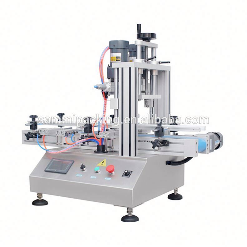 কারখানার সরাসরি বিক্রয় নতুন ডিজাইন নিউম্যাটিক টেবিলটপ স্বয়ংক্রিয় ট্রিগার স্প্রে ক্যাপার মেশিন প্লাস্টিক বোতল জার ক্যাপিং মেশিন