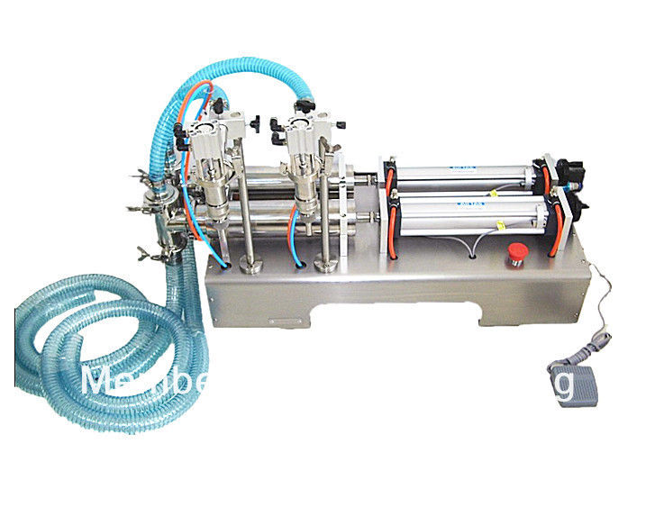 ছোট ব্যবসার জন্য চীন থেকে উচ্চ দক্ষতা স্ট্যান্ড আপ পকেট ডাবল হেডস ফিলিং মেশিন / পানীয় ফিলিং মেশিন