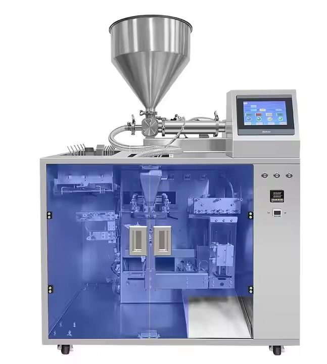 বাদামের জন্য প্রিমেড স্ট্যান্ড প্যাকেট প্যাকেজিং মেশিন চিনি শস্য শুকনো ফল সহজ অপারেটিং উল্লম্ব ব্যাগ ফিলিং সিলিং মেশিন পিএলসি