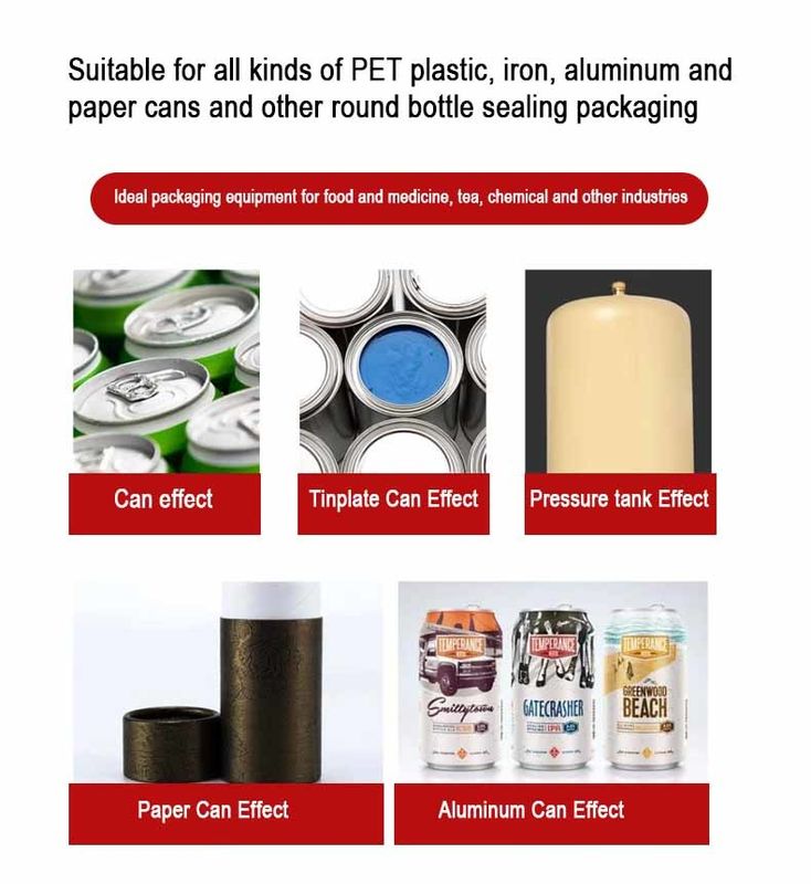 অটোমেটিক ক্যান সিমার বন্ধ মেশিন টুনা পেস্ট টিন পশুপাখি অ্যালুমিনিয়াম ক্যান পেশাদার কারখানা কাস্টম তৈরি নতুন অবস্থা