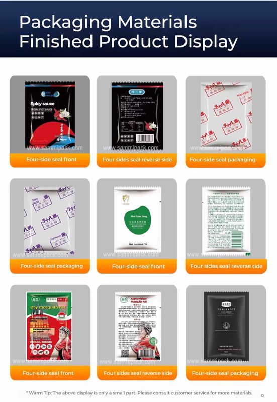 ছোট ব্যাগ তরল সস কেচপ প্যাকিং মেশিন 4 সাইড সিল সকেট প্রস্তুতকারক খাদ্য অ্যাপ্লিকেশন জন্য ভাল দাম পকেট প্যাকেজিং