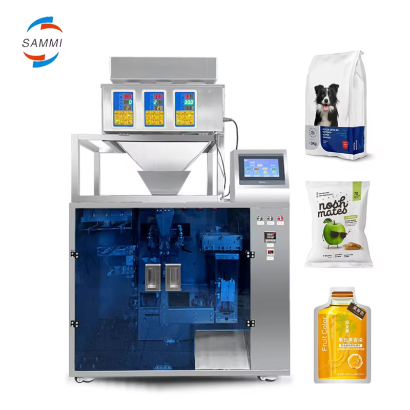 Automatic Vertical Bag Filling Sealing Machine for Nuts Sugar Coffee Grains Dry Fruits Premade Stand Pouch Packaging for Food