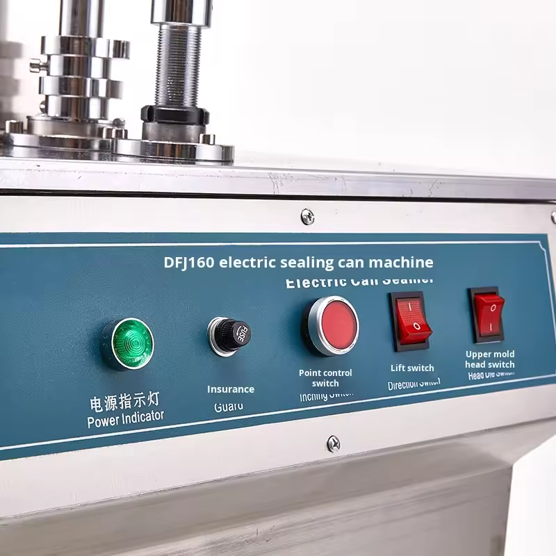 DFJ-160 Vertical Electric Sealing Machine for Stainless Steel Tinplate Easy-Open Cup Plastic and Metal Cans Tin Can Sealer