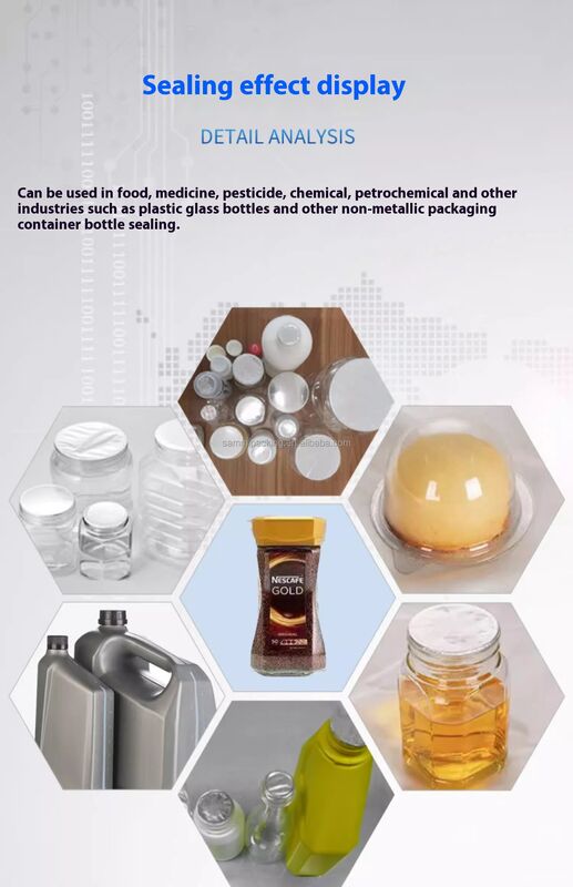 উচ্চ দক্ষ আধা স্বয়ংক্রিয় প্লাস্টিক গ্লাস ক্যান বোতল জার অ্যালুমিনিয়াম ফয়েল ঢাকনা ইন্ডাকশন সিলিং মেশিন