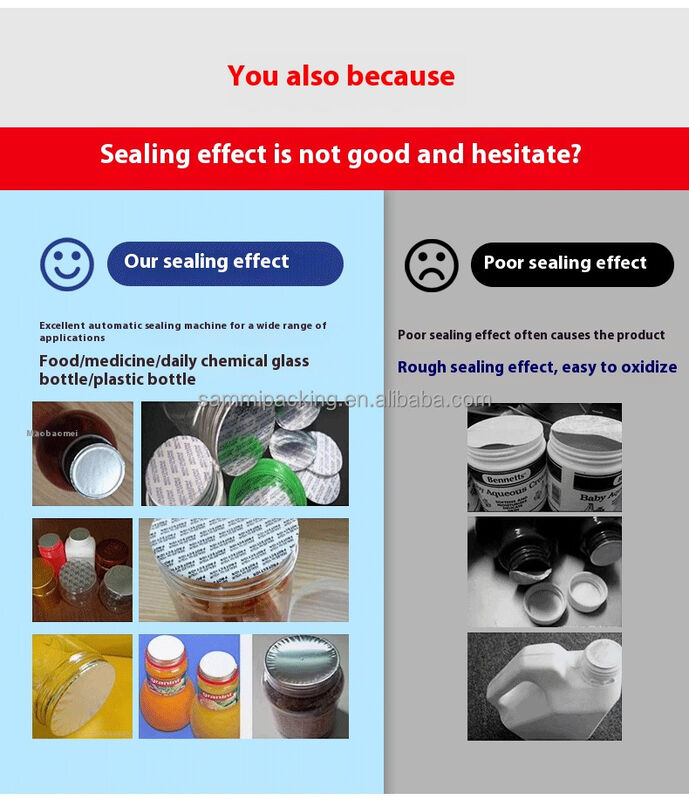 উচ্চ দক্ষ আধা স্বয়ংক্রিয় প্লাস্টিক গ্লাস ক্যান বোতল জার অ্যালুমিনিয়াম ফয়েল ঢাকনা ইন্ডাকশন সিলিং মেশিন
