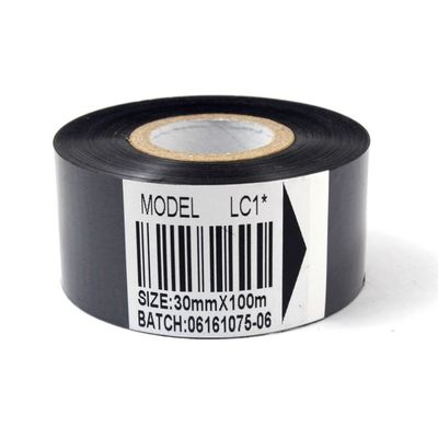 35mm 100m কালো প্যাকেজিং খরচ, তারিখ কোডার জন্য গরম স্ট্যাম্পিং রিবন