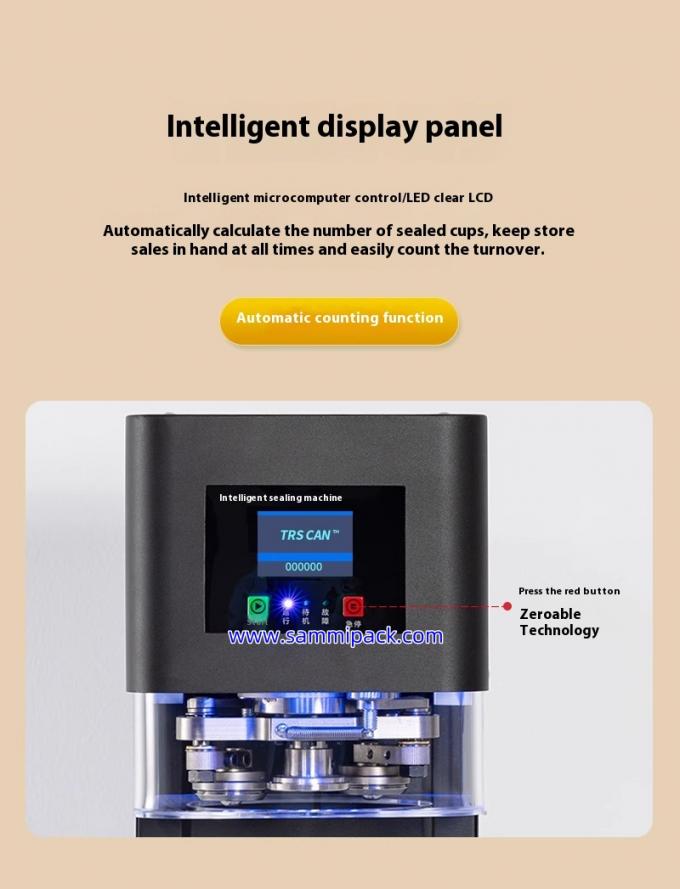 বাবল চা ক্যান সিলিং মেশিন স্বয়ংক্রিয় পিইটি / সোডা ক্যান সিলার দুধ চা দোকান জন্য রস কফি প্যাকেজিং আধা স্বয়ংক্রিয় গ্রেড 4