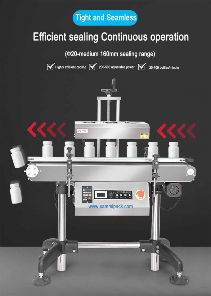 অটোমেটিক ক্রমাগত প্লাস্টিক বোতল তাপ সীল ইলেক্ট্রোম্যাগনেটিক আনয়ন অ্যালুমিনিয়াম ফয়েল সীল মেশিন 3