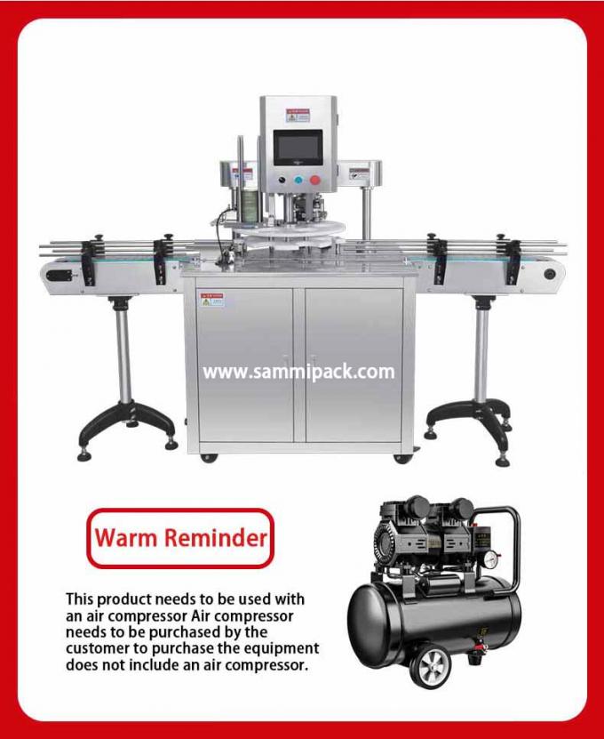 দুধের গুঁড়ো, পেইন্ট, পানীয়, খাবার, সার্ডিন, টুনা টিনের ক্যানের জন্য স্বয়ংক্রিয় টেবিল টপ ক্যাপ্পিং সিলিং মেশিন 1