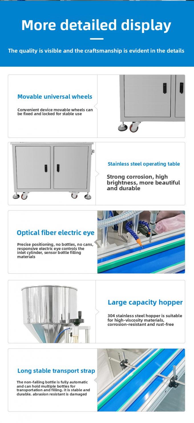 সহজ অপারেশন সম্পূর্ণ স্বয়ংক্রিয় সার্ভো রটার পাম্প মধু জন্য পেস্ট তরল ভরাট মেশিন ভিস্কোস তরল বাদাম মাখন কেচপ 4