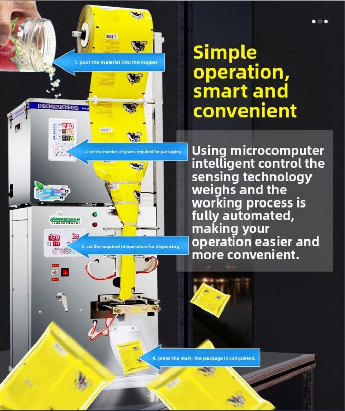সম্পূর্ণ স্বয়ংক্রিয় স্ন্যাক পপকর্ন চিপস বাদাম ময়দার মাল্টিফাংশনাল প্যাকেজিং মেশিন 14