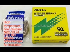 উচ্চ তাপমাত্রা উত্তাপ প্রতিরোধী Nitto 903ul PTFE ফিল্ম সিলিকন আঠালো টেপ নিরোধক জন্য